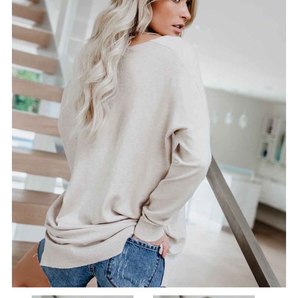 PADME Slouchy Off Shoulder Pullover - Picture 7 of 8